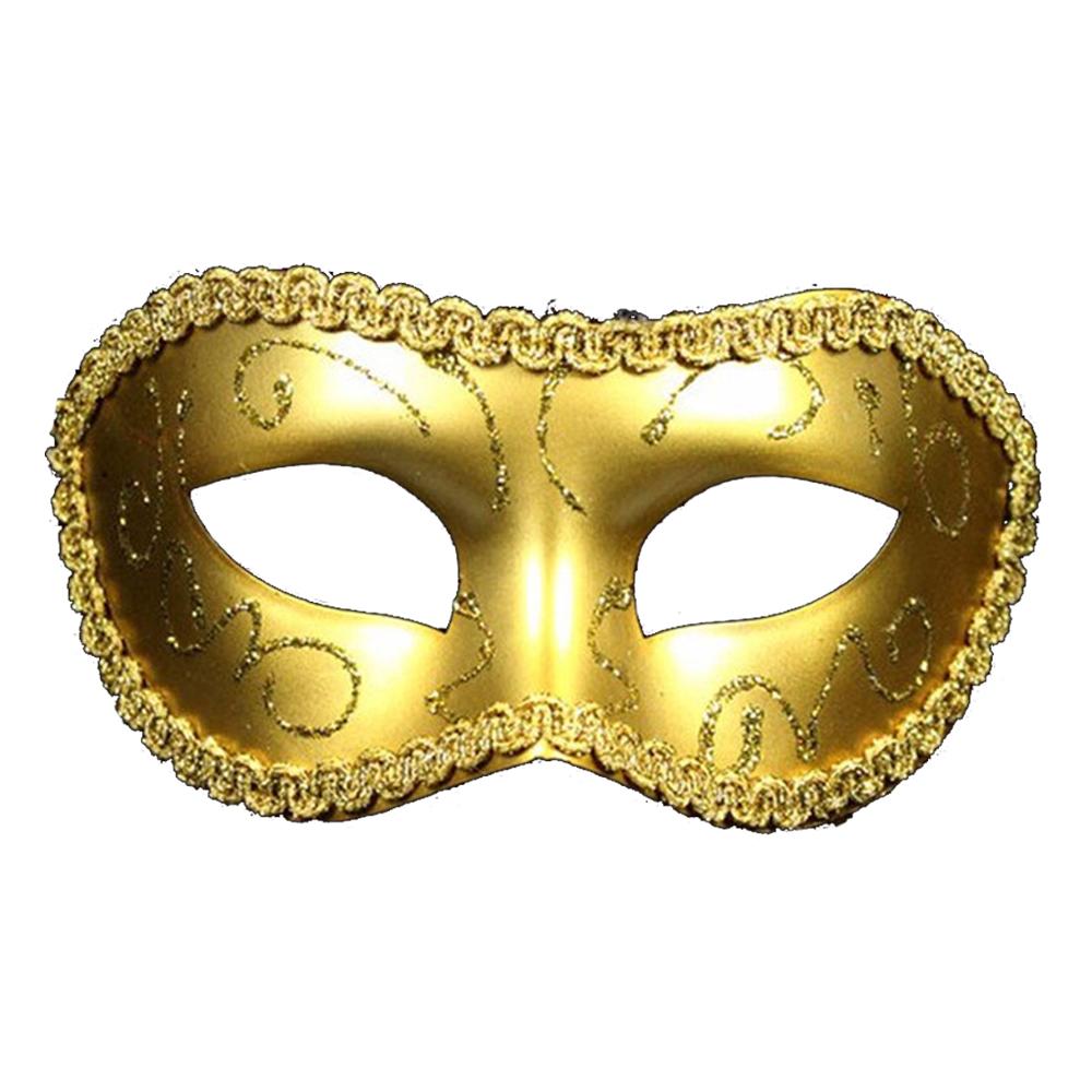 Venetiansk mardi gras dans maskerade bold maske fancy dress kostume klassisk halloween kostume prom øjenmaske: Guld
