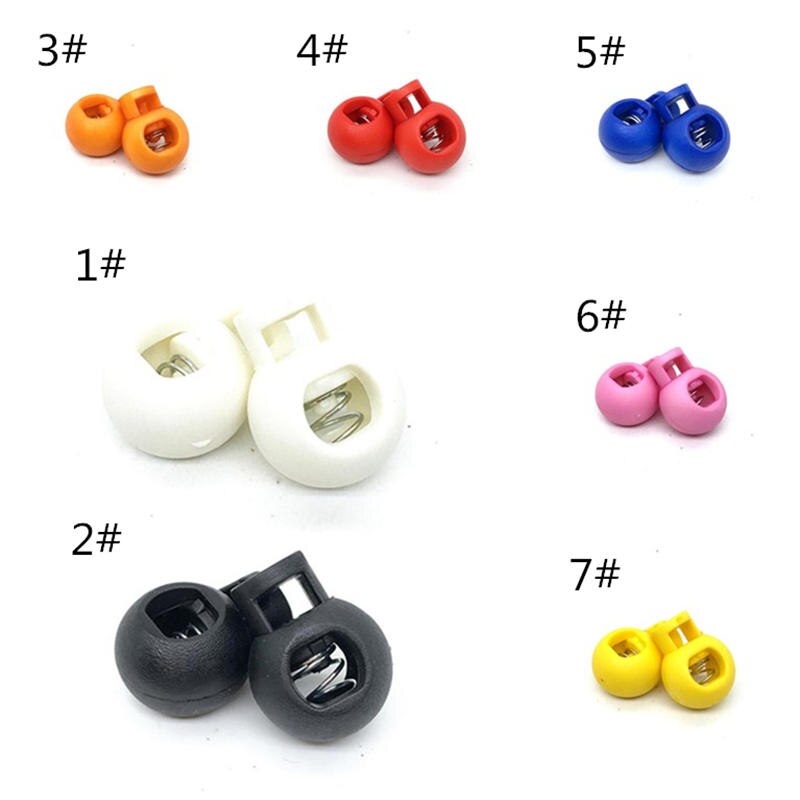 Doreenbeads plast nylon stop snor lås justering spænde beklædningsgenstand hat jakke bukser linning snor snor tilbehør 50 stk