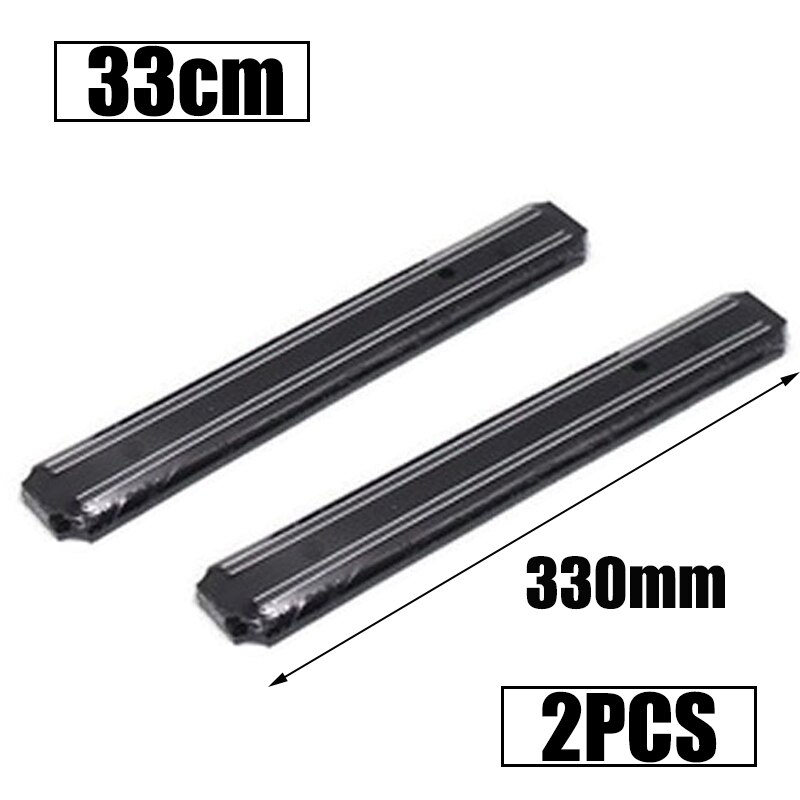 Powerful Magnetic Stainless Steel Magnetic Knife Block Wall-mounted Kitchen Magnet Magnet Convenient and Practical Knife Holder: 33cm 2pcs