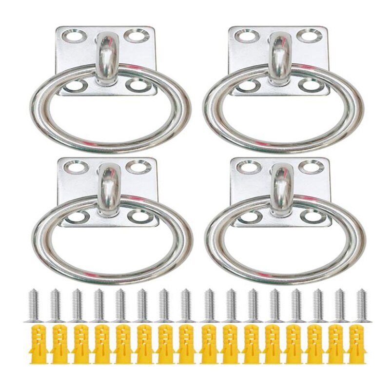 4 Stck M6 304 Edelstahl Decke Haken Pad Auge Platte mit Ring Marine Hardware- Klammer Haken Schleife Schrauben Montieren