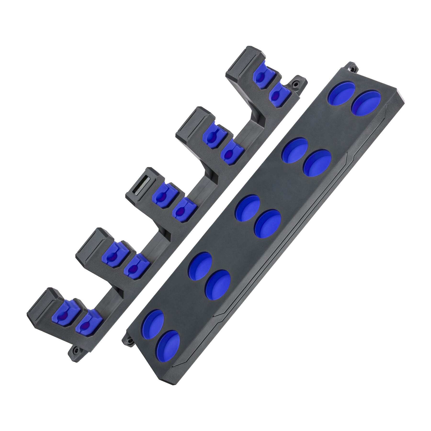 Canne à pêche en plastique, présentoir fixe, présentoir de Collection, support de rangement, 10 accessoires d&#39;équipement,: Bleu