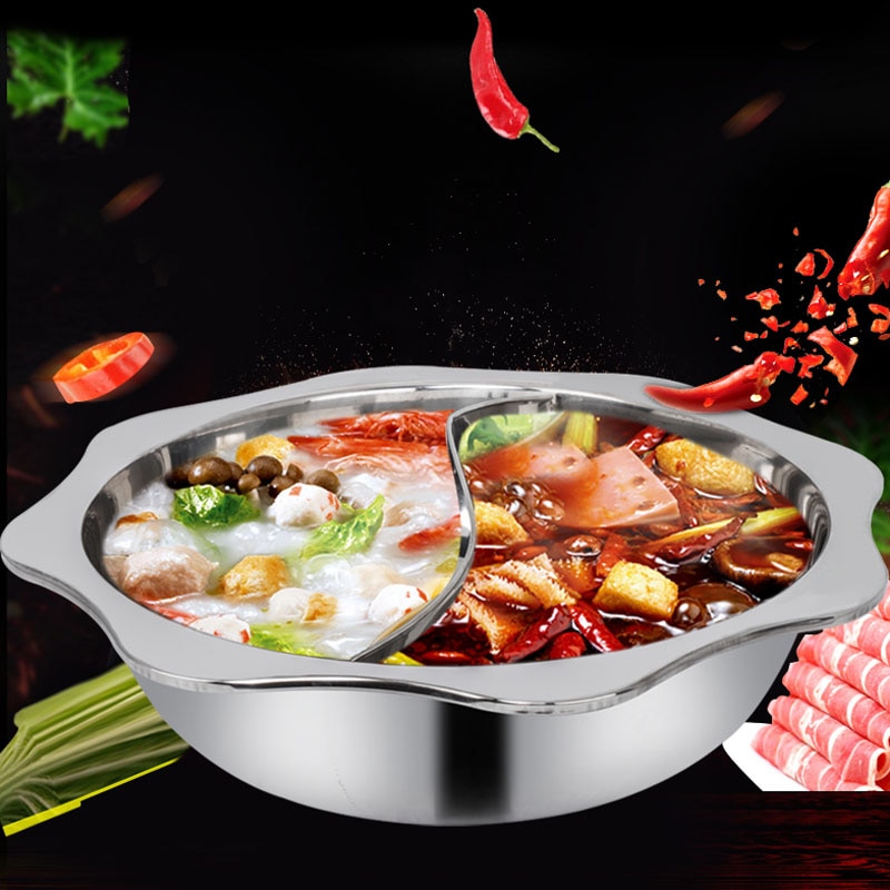 Topf Chinesische Fondue Leckeres essen Doppel Eintopf Becken Hause Küche Herde Gasherd Kompatibel Topf Kochen Suppe Kochen