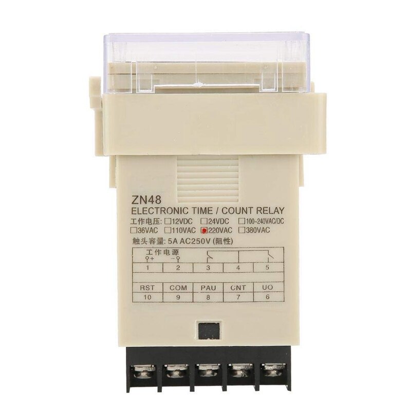 ZN48 AC220V Digital Time Relay Counter Multifunction Rotating Speed Frequency Meter