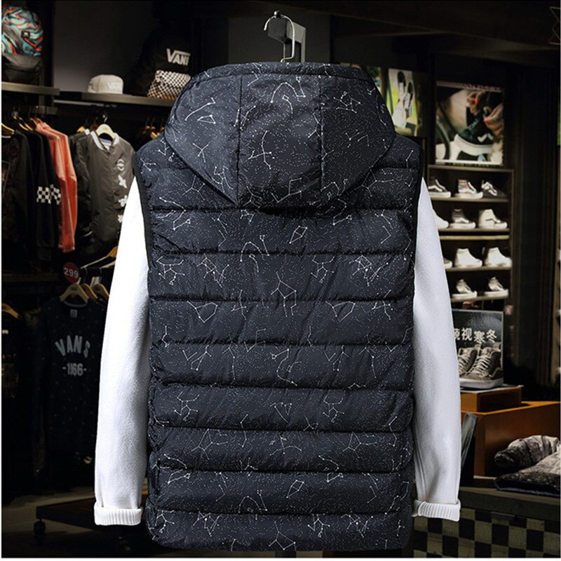 Vest herre ærmeløs jakke vest sort blå hættetrøjer vinter stor størrelse 7xl 8xl 9xl 10xl tyk mand vindjakke homme varm frakke