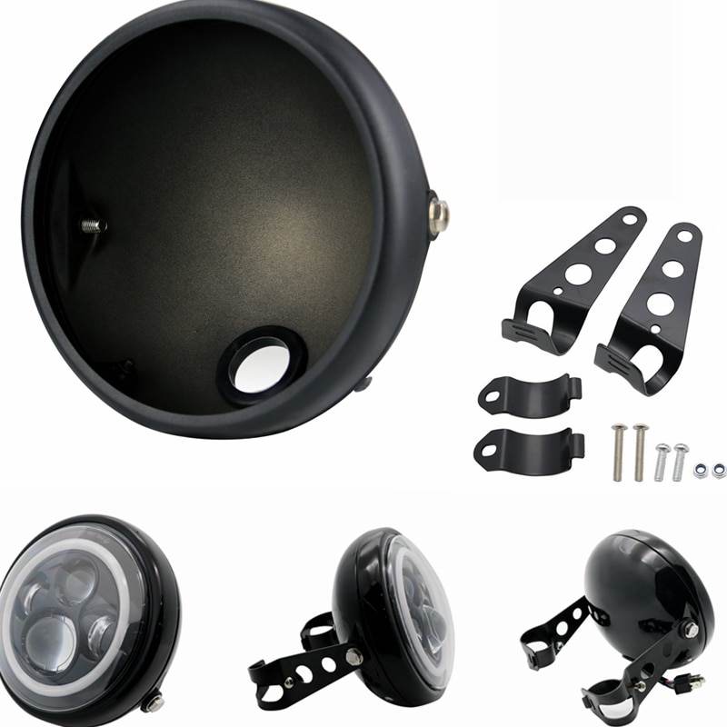 Accesorios para coche de 7 pulgadas, cubierta de soporte de faro Led para motocicletas, anillo embellecedor de cubo de carcasa de 7 pulgadas
