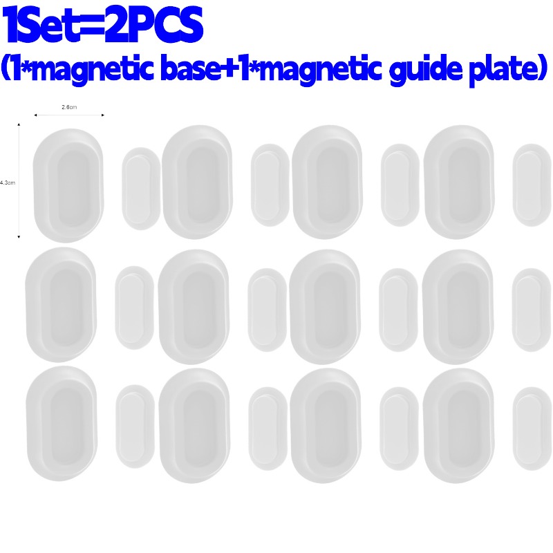 Imán de Control remoto, soporte magnético de Control remoto, parche magnético fuerte, estante de almacenamiento para refrigerador, llavero antipérdida, imán: XL / Gris claro