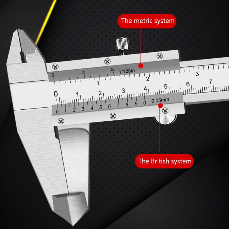 Vernier Caliper 150mm/200mm Gauge Ruler Carbon Steel Micrometer Measurement