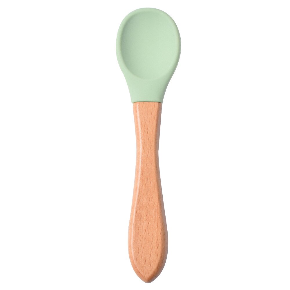 Cuchara de alimentación de bebé de silicona, cucharilla impermeable antideslizante, sin BPA, 1 Uds.: Y3