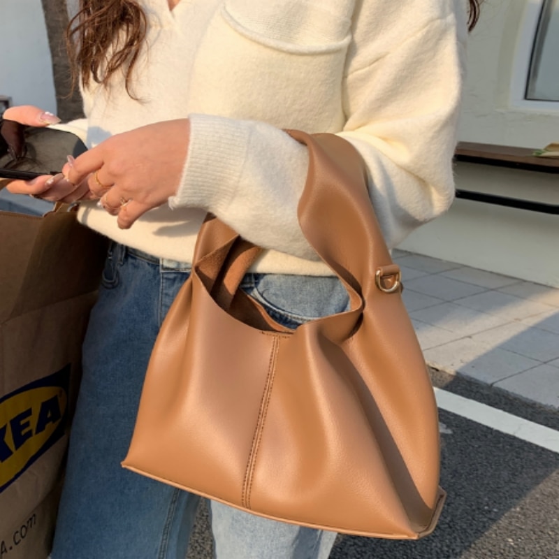 Hoogwaardige Lente En Zomer Stijl Vrouwen Tas Mode Trend Handtas Gecontracteerd Grote Capaciteit Emmer Zak