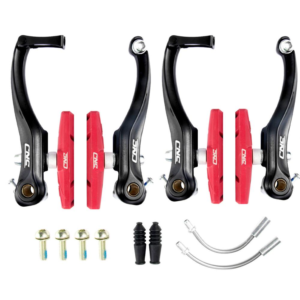 Mtb V - Brake Set Bike Brake Calipers Bicycle Accessory: Red 2 Pairs