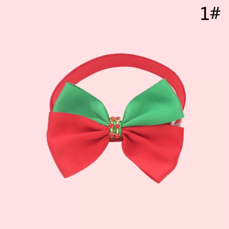 Accesorios de Navidad para mascotas corbata de perro y gato suministros para mascotas cachorros de peluche gatos miniatura accesorios para mascotas collar: Marrón oscuro