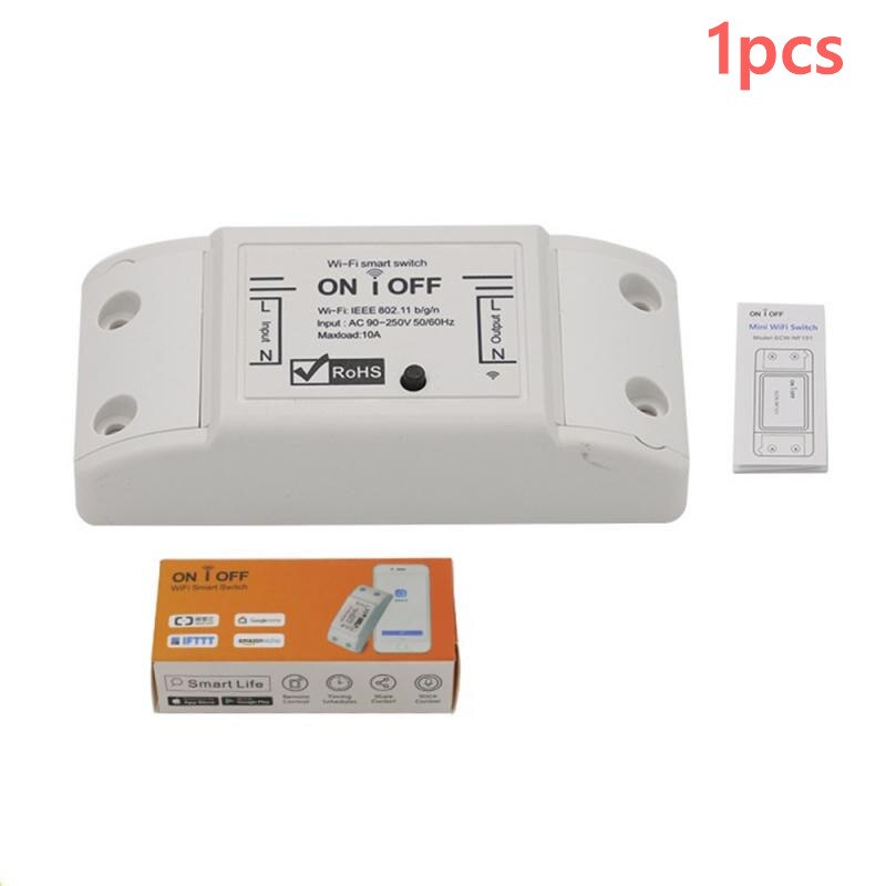 10A Wifi Broken Light Switch Wireless APP Remote Control Switch 220V Smart Home Electrical Switches Alexa Google Home Smart Life: 1pcs