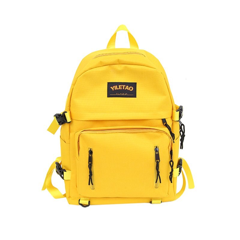 Big Capacity School Bags for Teenage Girls Boys Casual College School Backpack Men Women Bookbags Teen Campus Bagpack Nylon: Yellow