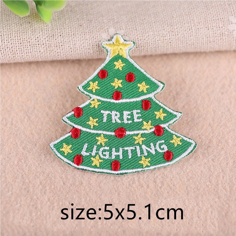 Cartoon Patch Ijzer Op Patches Voor Kleding Streep Kerstmissneeuwman Badges Geborduurd Patches Stickers Op Kleding Diy Applicaties: YELLOW