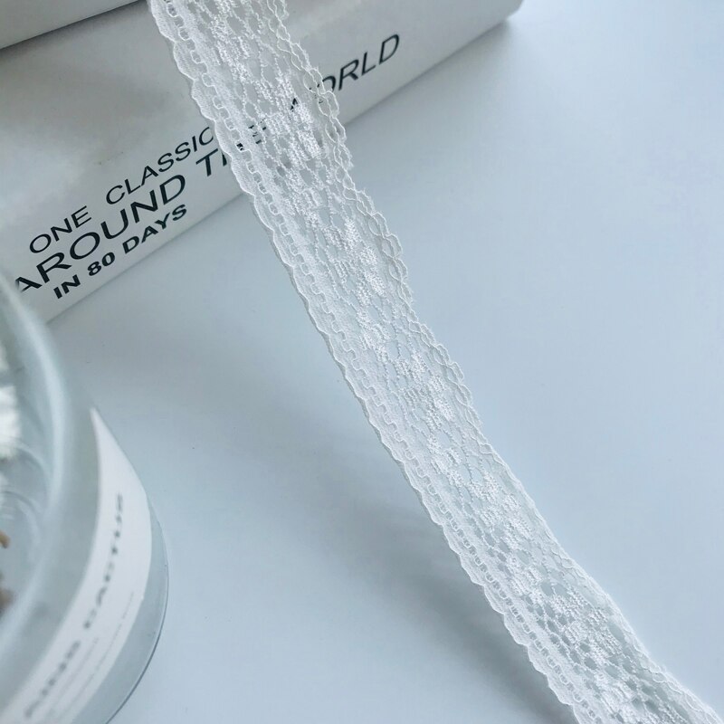 Wit Geborduurde Kant Trim Linten Stof Bruiloft Diy Kleding/Cadeaupapier