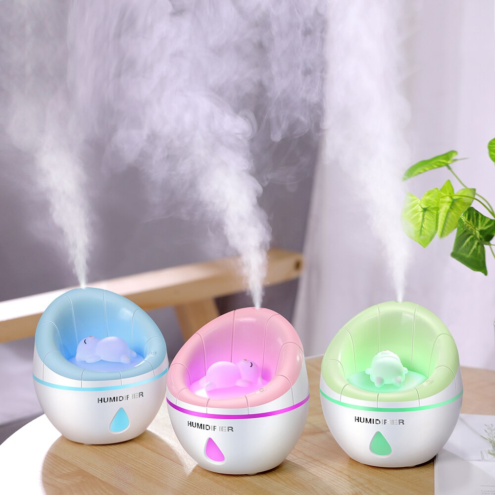 Bärbar 350ml ultraljudsled nattljus soffa aroma usb laddning luftfuktare luft eterisk olja arom diffusor renare atomizer