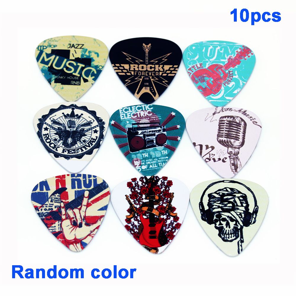 Mediator Rock Gestures for Acoustic JEPicks, Mixed Pattern, Plectrums, Celluloïd, ShHeavy Nel, 0.71mm, 10Pcs: Default Title