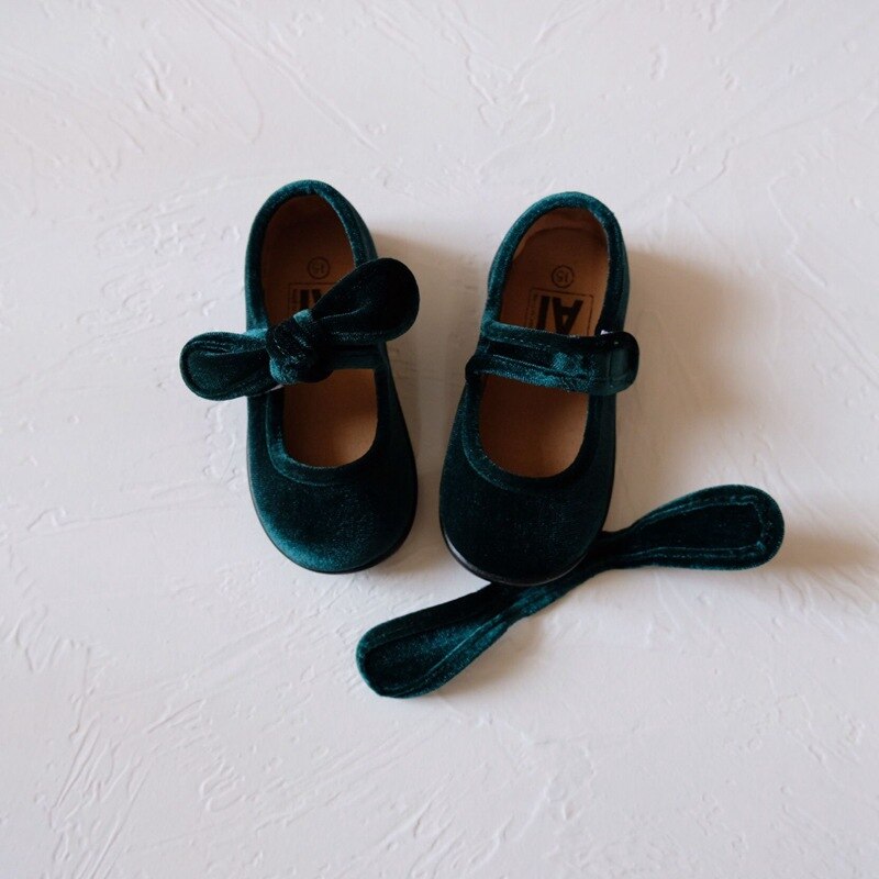 Children's shoes spring and autumn Korean velvet cute bowknot detachable girls shoes 1-8 years old