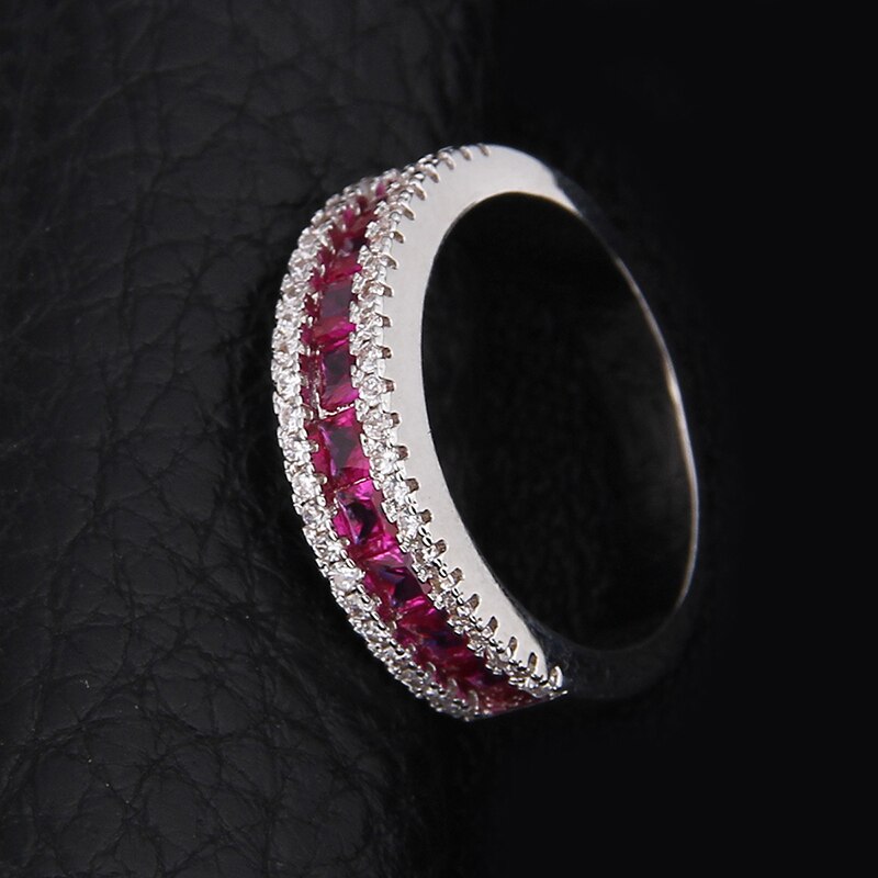 Luxo rosa anéis para mulheres grande círculo cúbico zircônia anel bague femme cc jóias anel anel feminino bijoux moda jóias cc212