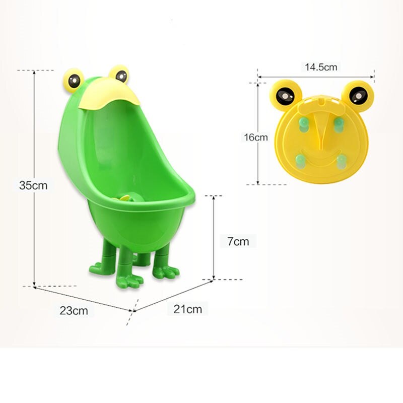 Baby potträning pojkar stående potta toalett tränare groda väggmonterade urinaler toalett barn stå vertikal urinal kissa potta