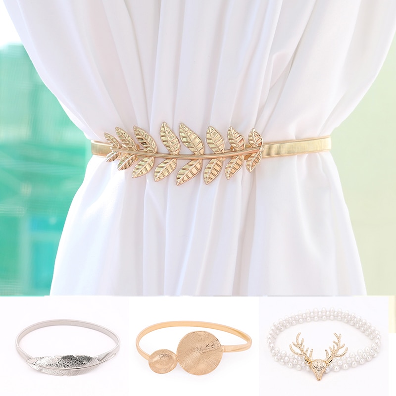 Metall Vorhang Clip Tieback Schnalle Clips Vorhang Halter Goldene Silber Farbe Blätter Bogen Elch Schnalle Krawatte Zurück Vorhang Zubehör