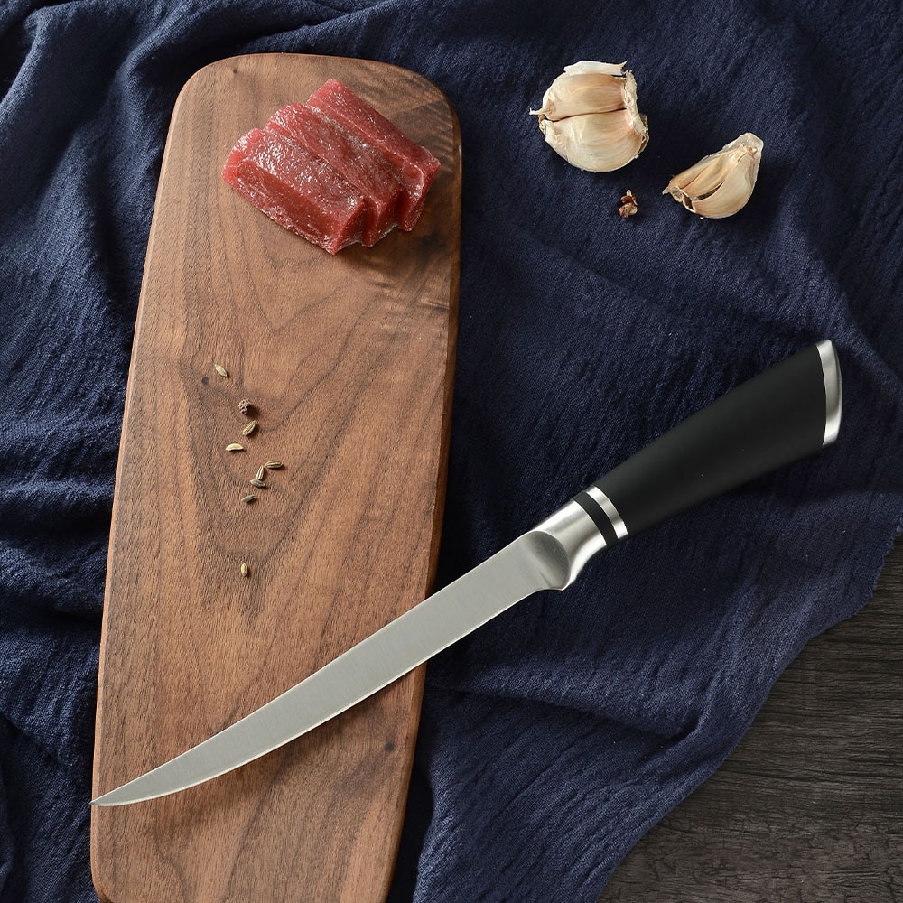 Xyj japansk 9 stk rustfritt stål kniver sett 3 cr 13 rustfritt stål kokke kniver sett hakke santoku nakiri skjære skjærekniv