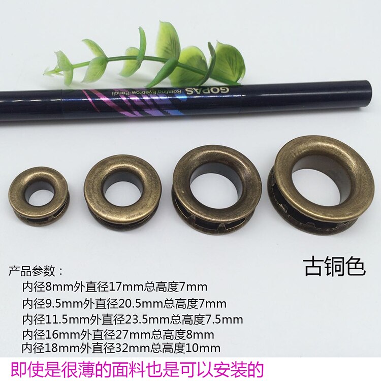 Double Side banner canvas curtain copper eyelet With claw for fabric Canvas Leather Self Backing Screw Purse Buckle