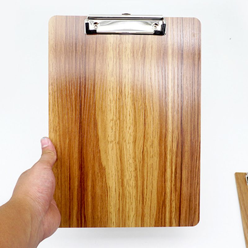 Portapapeles de escritura de madera A4 A5 portátil, tablero duro, oficina, escuela, papelería