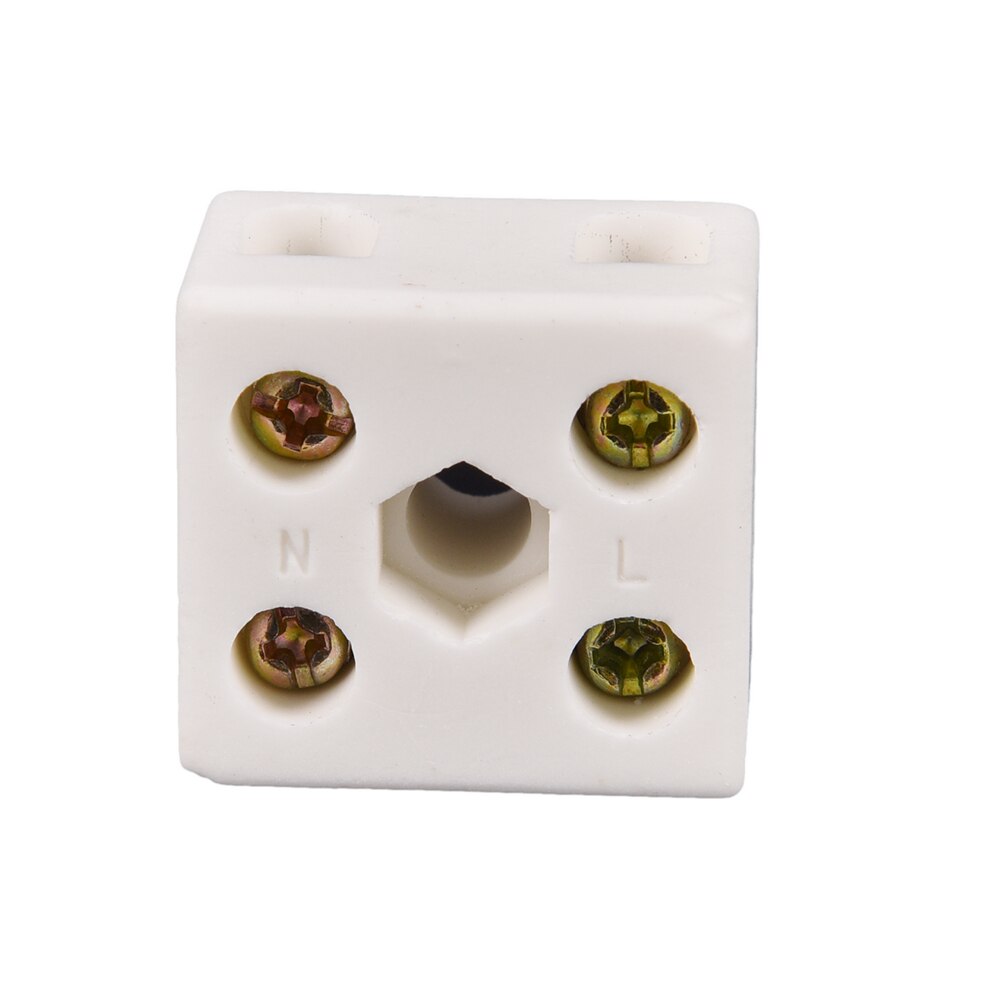 5 Pcs 10A 2W4H 2 Way 4 Hole Connector Porcelain Ceramic Terminal Blocks Ceramic Terminal Block