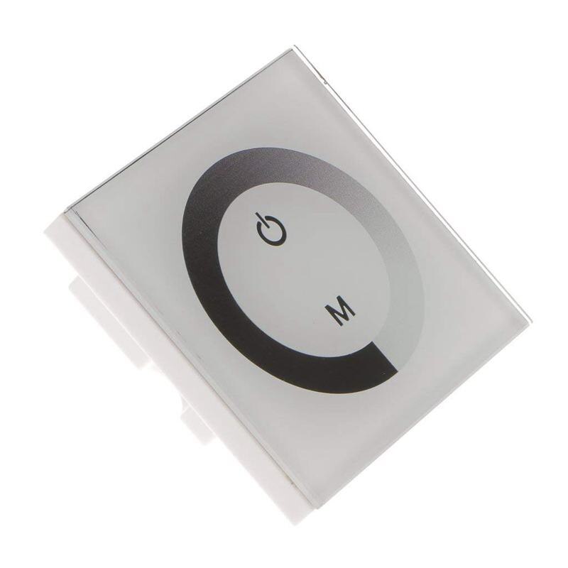 Press wall-mounted LED RGB strip controller to control 12V-24V switch dimmer