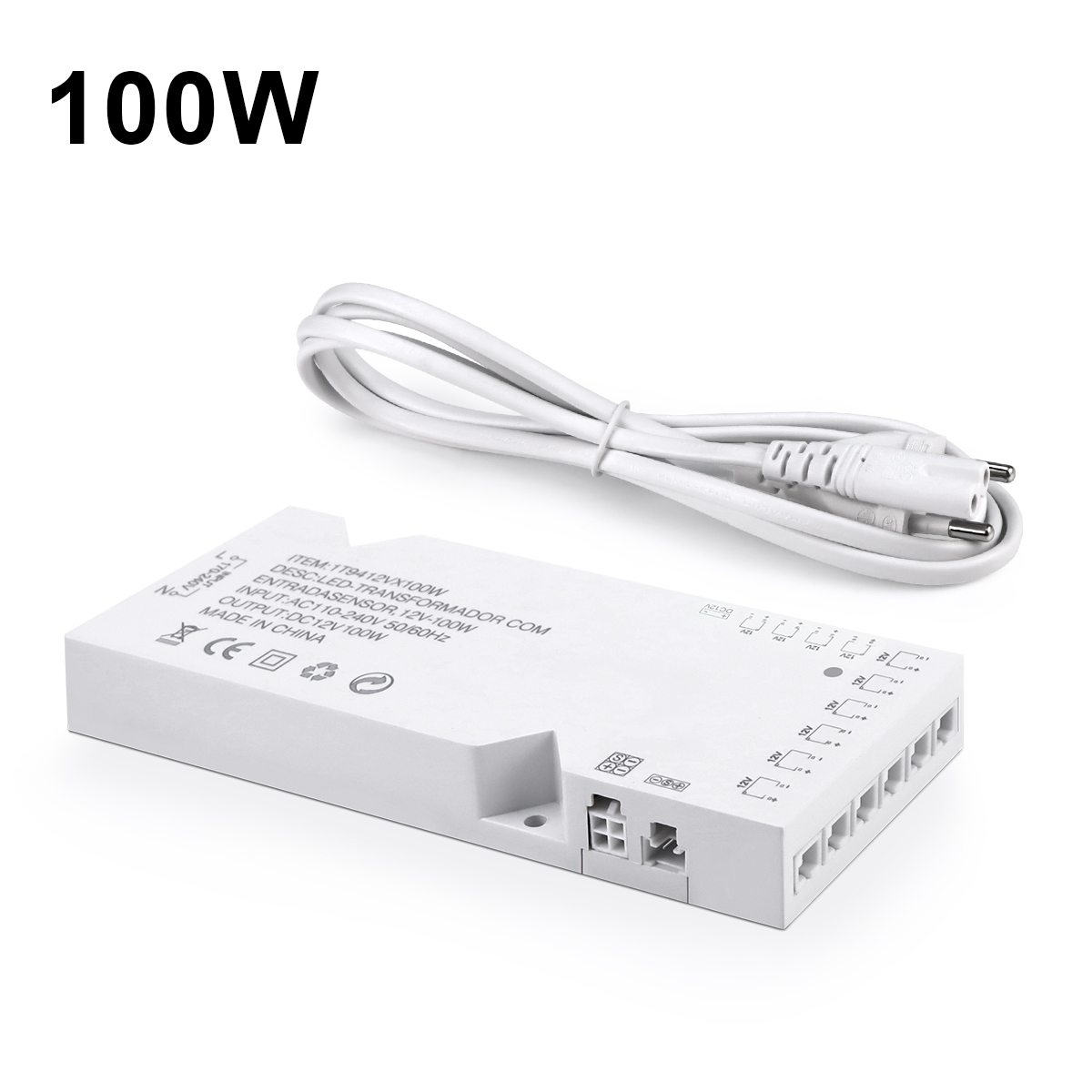 AC110V 220V to DC 12V Lighting Transformer LED Cabinet Light Strip 4/6/10 Dupont Port 18W 24W 36W 60W 100W Power Supply Adapter: Blue / 7.5V