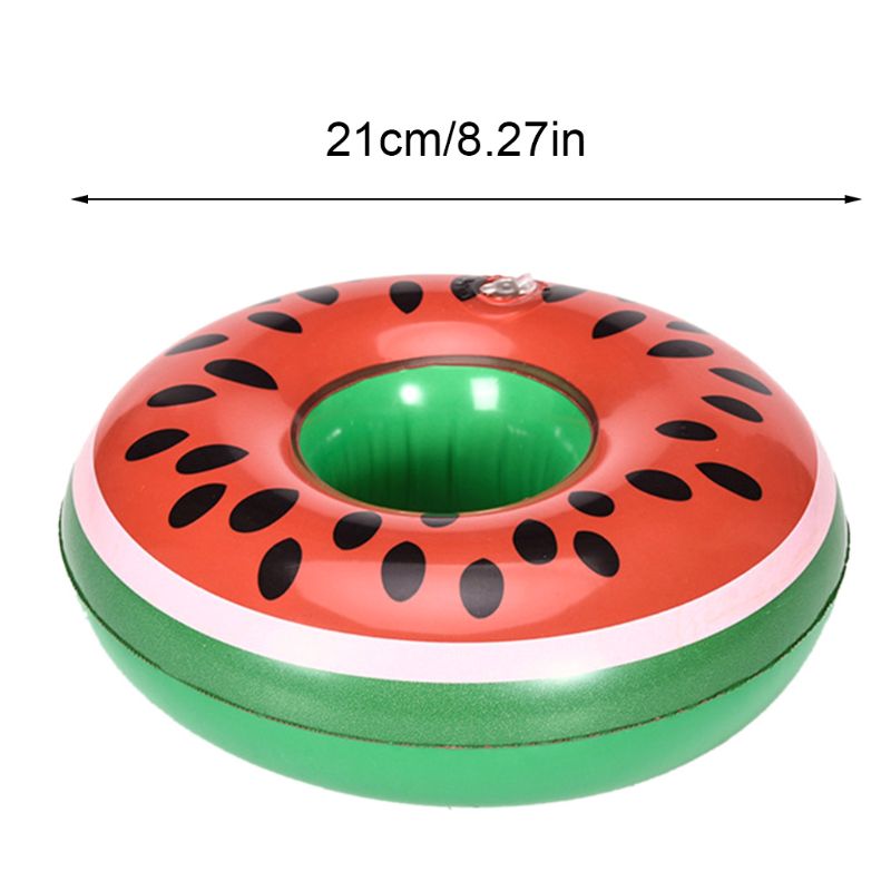 Waterpark Kinderen Speelgoed Watermeloen Bekerhouder Coaster Drijvende Opblaasbare Drink Fles Case Q0KB