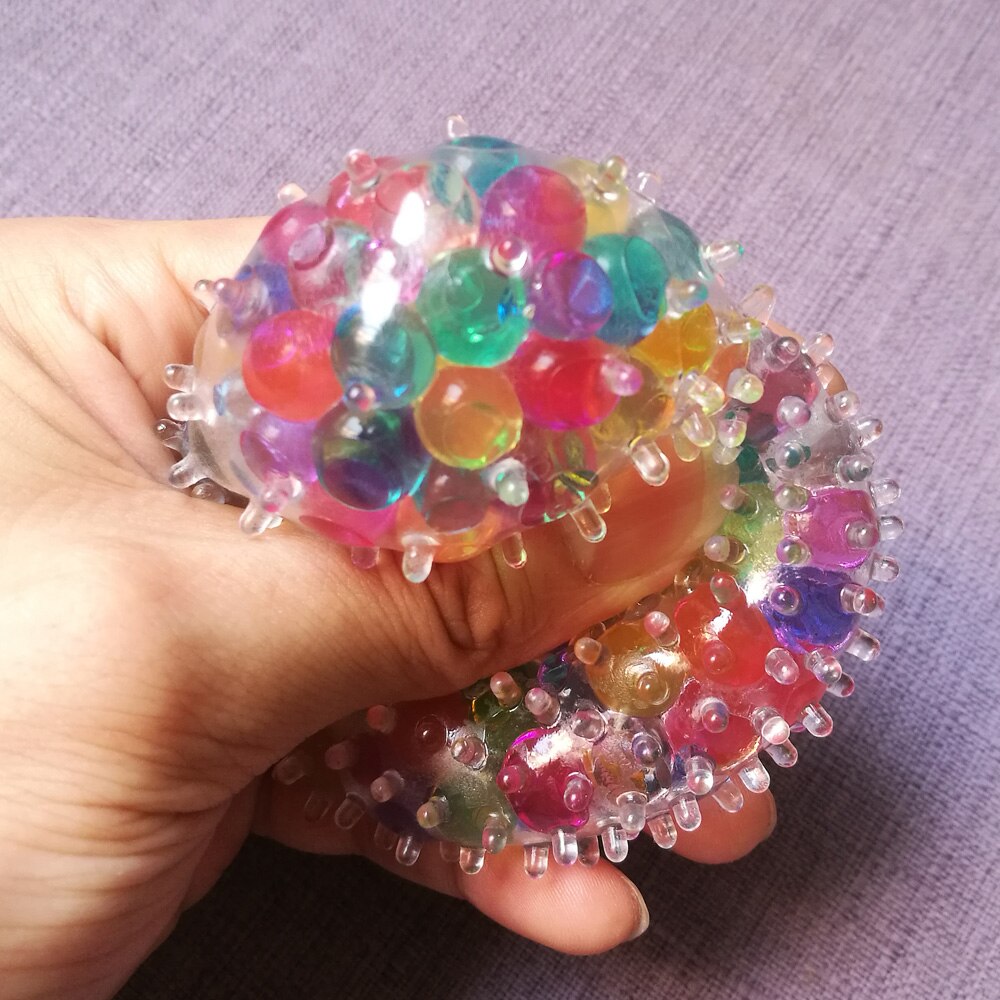 Fun Water Kraal Gel Anti Stress Spiky Ball Fidget Zintuiglijke Speelgoed Autisme Antistress Squeeze Squish Speelgoed Voor Kinderen