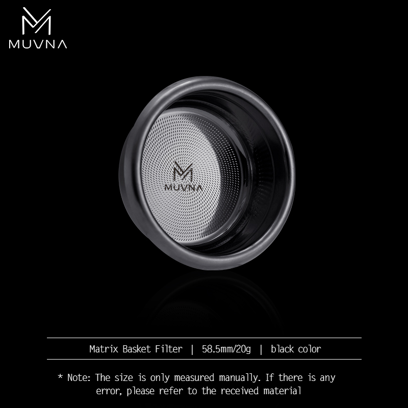 MUVNA Precision High Extraction Matrix Basket Filter, Micro Sieve Filter Basket Double Layer Portafilter Basket for 51/54/58mm: Ivory