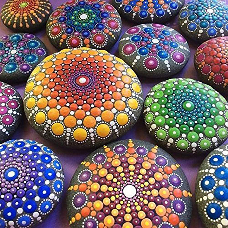 Multi Pieces Mandala Dotting Tools for Painting Rocks Acrylic Rods Double Sided Dotting Tools Mandala Stencils Art Craft Kit