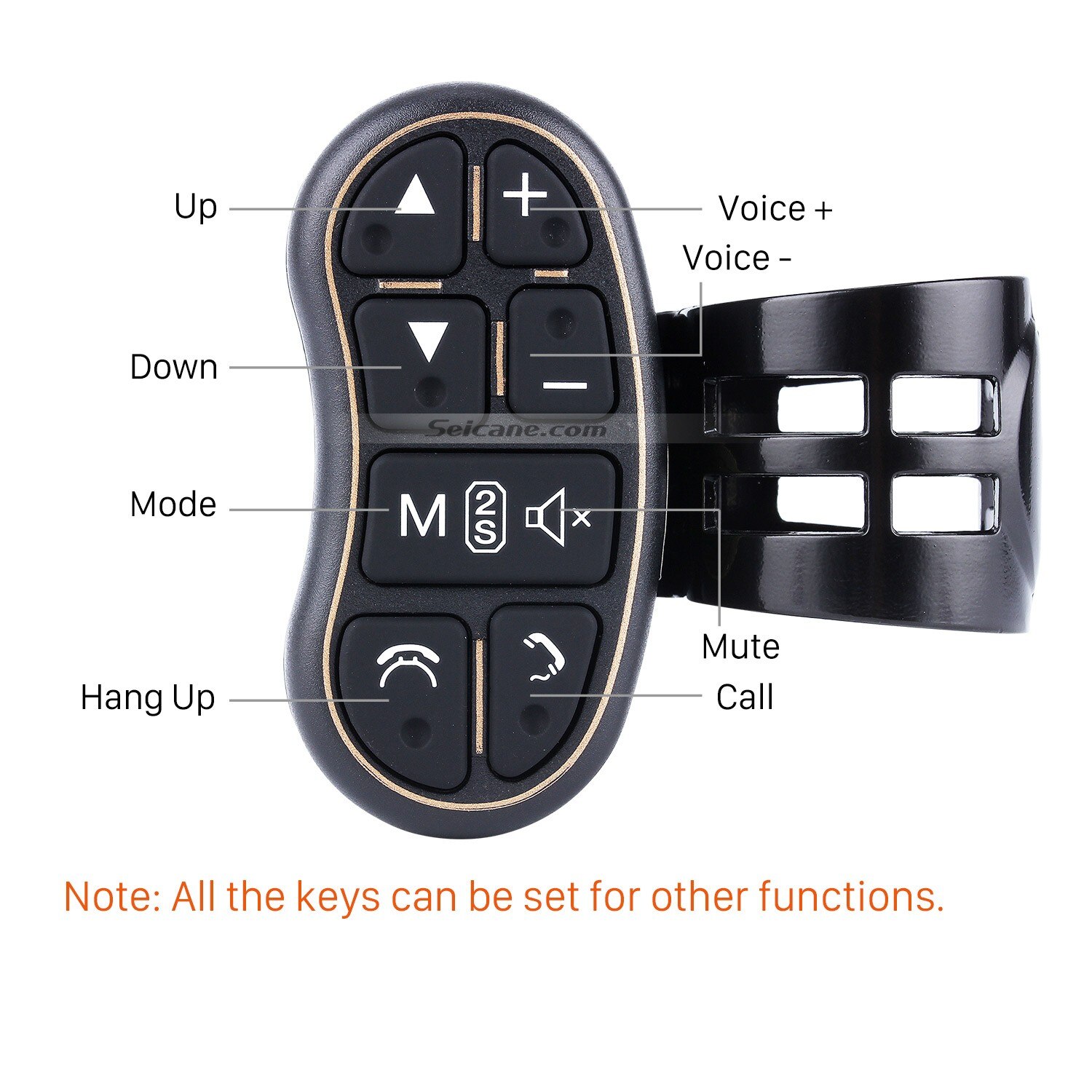 Seicane Auto stuurwiel knoppen Automotive stuurwiel controller Sleutel Draadloze afstandsbediening voor Auto Dvd-speler Radio GPS