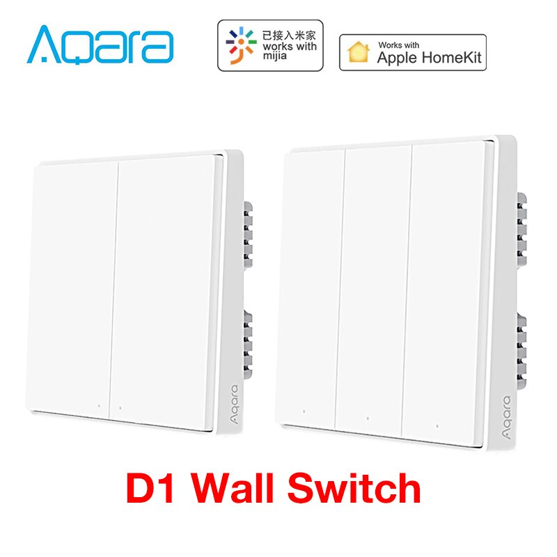 Aqara Wall Switch D1 Zigbee Smart Zero Line Fire Wire Light Remote Control Wirelss Key Wifi Switch Without Neutral For MI Home