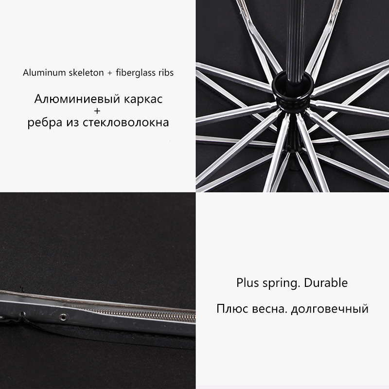 Paraguas grande automático familiar de 125cm, paraguas plegable para lluvia para mujer, 3 paraguas de negocios para hombre de , paraguas grande a prueba de viento de 10K,