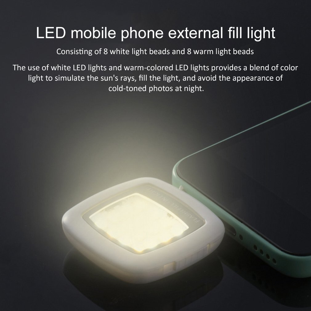 16 stuks led mini flitser opvullicht voor mobiele telefoon selfie helderheid fotografie lamp 3.5mm heldere led videolamp