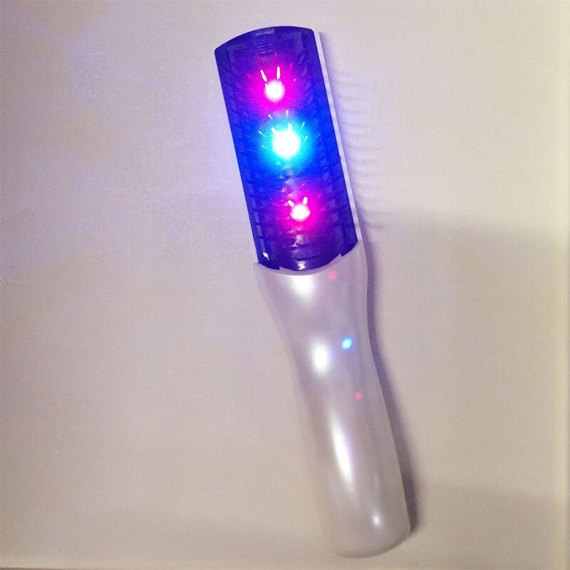 Elektryczna głowica laserowa szczotka do masażu wzrostu włosów grzebień do masażu zestaw do renowacji spray pielęgnacja leczenie Laser rosną masaż włosów grzebień: 3 led Laser comb