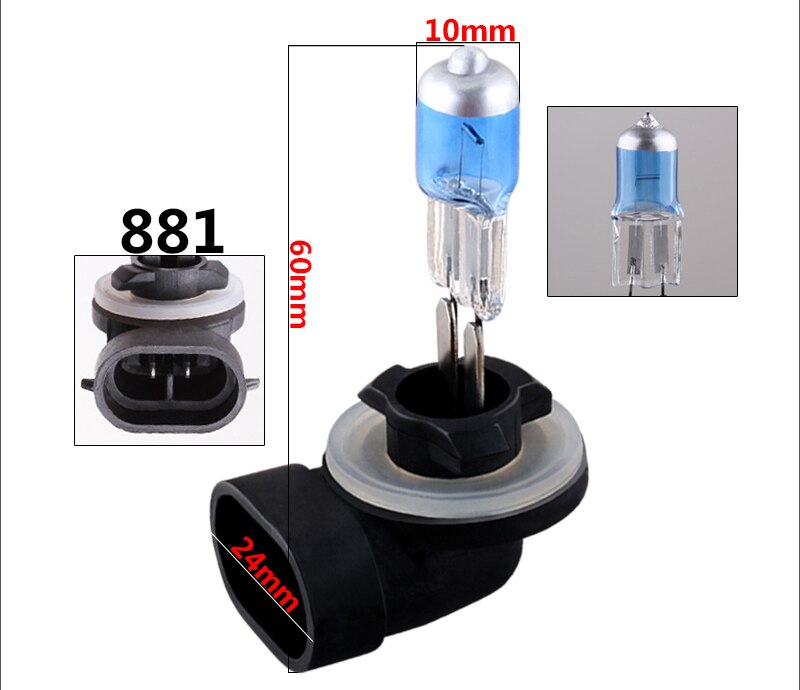 10 st  h27 h27w 881 894 halogenlampor 27w bil dimljus strålkastare lampa ljus 12v 3000k 5000k vit gul bil ljuskälla