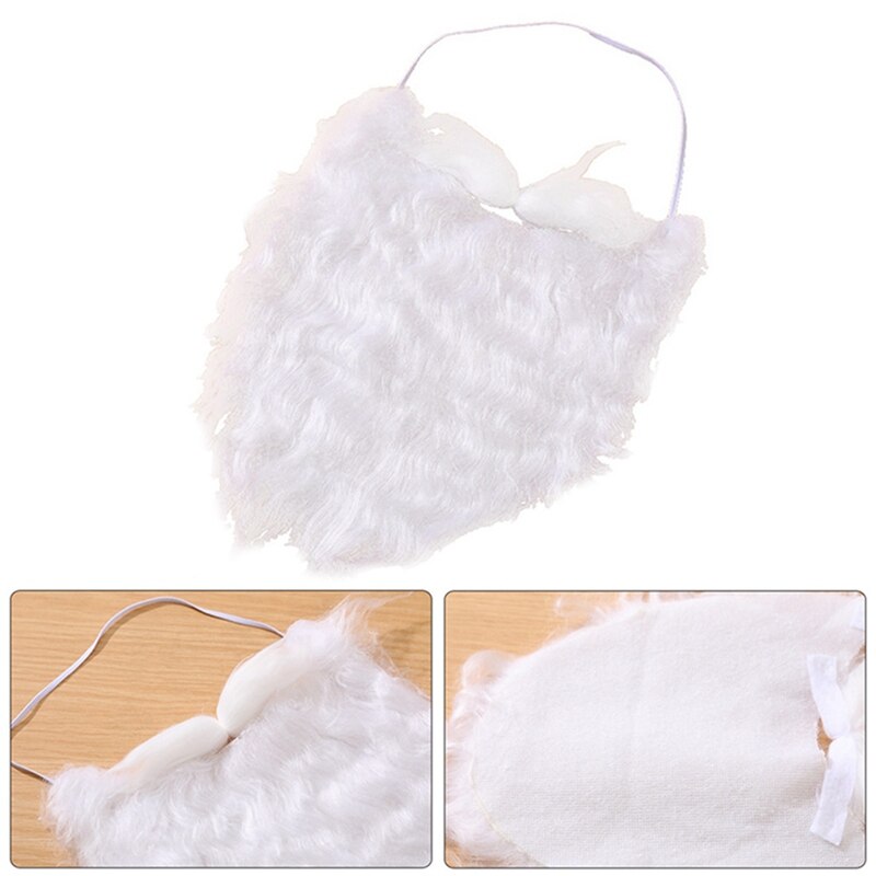 Witte Kerstman Snor Fancy Dress Kostuum Baard Set Kerst Xmas Party Decoratie Haarstukje Accessoires Baard