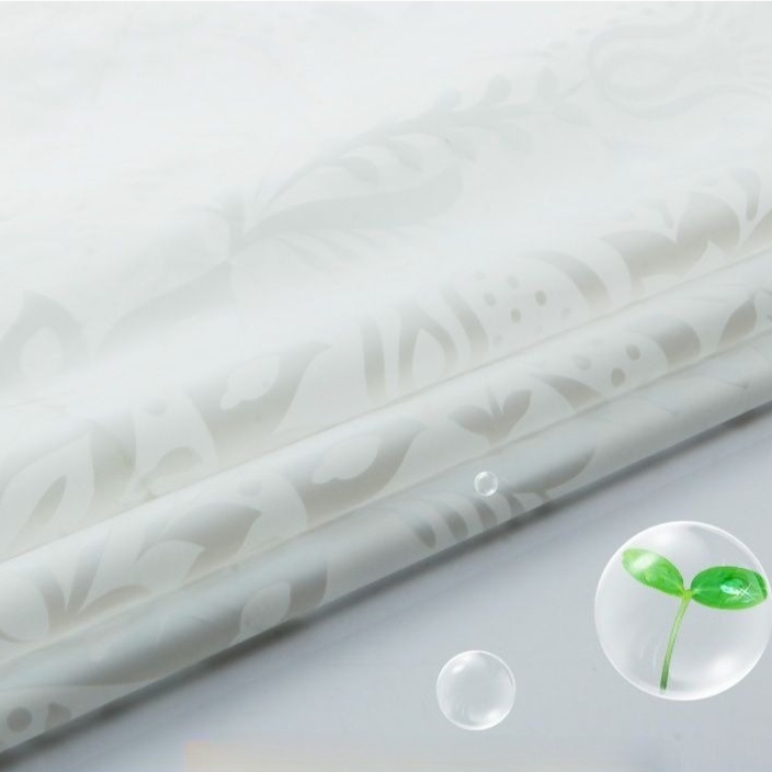 Rideau de douche blanc imprimé Floral, 200cm, pour salle de bain, tissu Pvea, luxe, Style romantique, imperméable, pour salle de bain