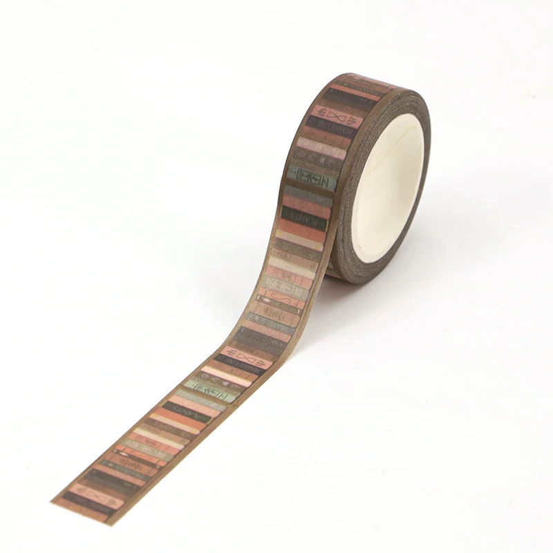 Juego de cintas Washi de papel para maquillaje, libros decorativos, 10M, para planificador, álbum de recortes, cinta adhesiva, papelería Kawaii, suministros escolares, 1 ud.