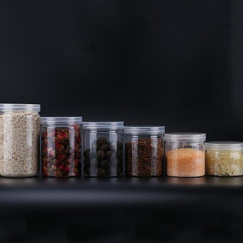 12 st 500ml plastmatburkar kök kakor förseglade burkar kök förvaring organisation mat förvaringslåda torkade spannmål tank