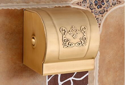 Tuqiu Bad Zubehör Antike Bronze Geschnitzte Aluminium Bad Hardware Handtuch Rack, Papier halter Wc Pinsel Halter, haken: Freier Raum