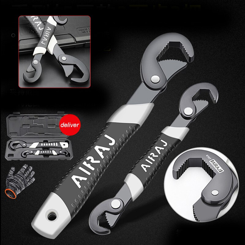 14-30 / 30-60mm Universal Key Pipe Wrench Open End Spanner Set High-carbon Steel Snap N Grip Tool Plumber Multi Hand Tool