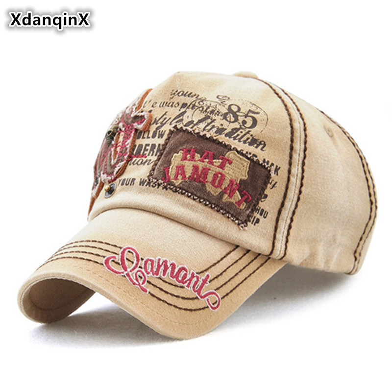 XdanqinX 100% Katoen heren Baseball Caps Retro Trend Tong Cap Maat Verstelbaar vrouwen Paardenstaart Persoonlijkheid Mode Hip Hop hoed