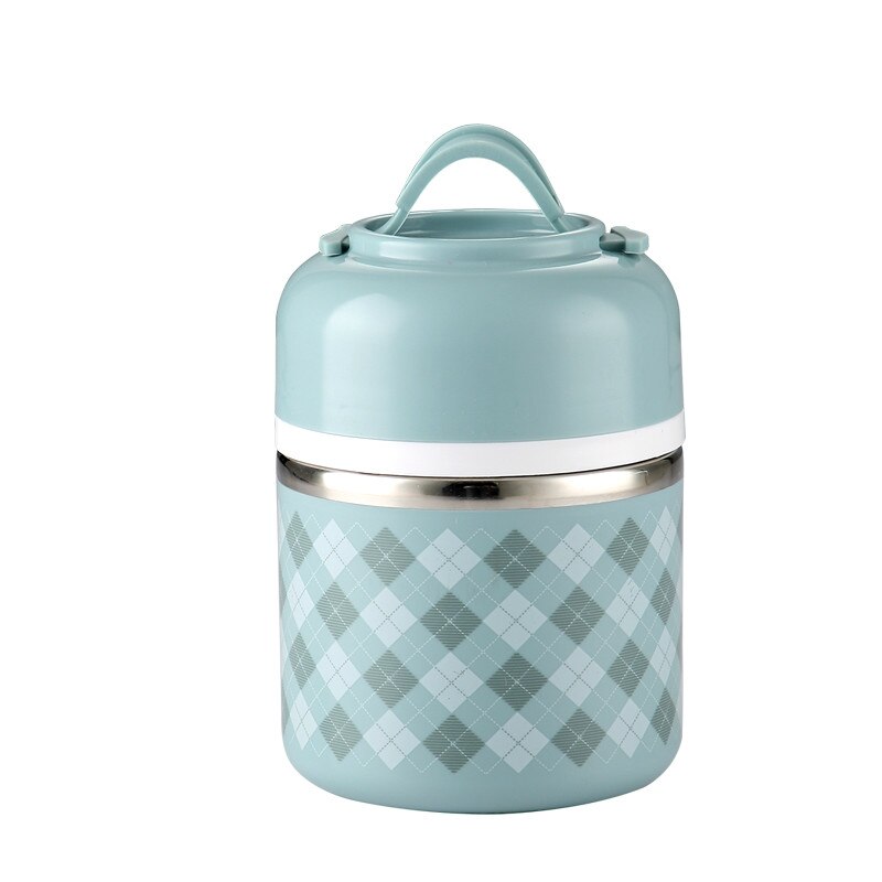 Japanse Thermos Lunchbox Voor Voedsel Container Draagbare Thermische Lunchbox Leuke Bento Lunchbox Lekvrij 2 3 Lagen: B-blue-1