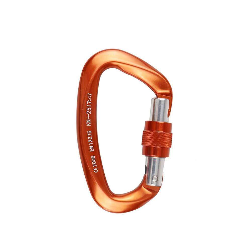 Neue 25KN Klettern Karabiner D Form Klettern Schnalle Lock Sicherheit Sicherheit Master Schraube Lock Schnalle Ausrüstung: YL190425-OG1
